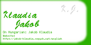 klaudia jakob business card